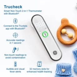 GE Truvitals Wireless Digital Forehead Thermometer For Adults, Kids And Babies, No Touch Instant Reading, LCD Screen & Tracking App (TM4000) -Baby Products GUEST 877b56b3 e1f6 47d8 9b7c cbb2944bb880
