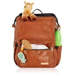Hannah & Sophia Soho Large Traverse Baby Diaper Bag Backpack In Cognac, Water Resistant Changing Pad & Mini Mom Tote Included, Brown -Baby Products GUEST 89f8ec73 31b2 4021 b3df 988453105bb4
