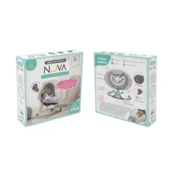 JOOL BABY PRODUCTS Nova Motorized Baby Swing For Infants - Bluetooth Music Speaker With 10 Preset Lullabies - Gray -Baby Products GUEST 8b2c310d 5997 44e1 a67d c546ffe79791
