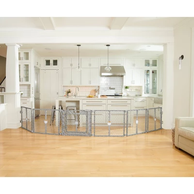 Regalo Plastic Play Yard With Door - Gray 1 Regalo Plastic Play Yard With Door - Gray