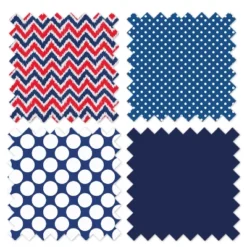 Bacati - Mix N Match Blue/Red 4 Pc Cotton Toddler Bedding Set -Baby Products GUEST 91b413db 7018 44eb 962f 077ca4bf6e6e