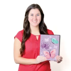 Big Dot Of Happiness Beautiful Butterfly - Floral Nursery Wall Art And Kids Room Decor - 7.5 X 10 Inches - Set Of 3 Prints -Baby Products GUEST 937add69 b371 4f05 9f82 f5bc8590f057