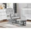 Suite Bebe Mason Glider And Ottoman - Gray Wood And Light Gray Fabric