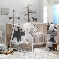 Lambs & Ivy Woodland Forest White/Gray Animal 100% Cotton Baby Fitted Crib Sheet 5 Lambs & Ivy Woodland Forest White/Gray Animal 100% Cotton Baby Fitted Crib Sheet -Baby Products GUEST 94403521 d1a2 4cc5 aab9 40b086b4d367