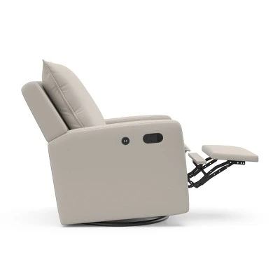 Storkcraft Timeless Side Lever Reclining Glider With USB Charging Port - Ivory 9 Storkcraft Timeless Side Lever Reclining Glider With USB Charging Port - Ivory - Image 9