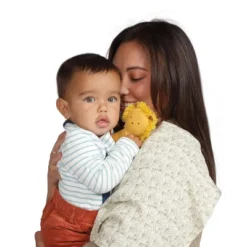 Manhattan Toy Embroidered Plush Lion Baby Rattle + Soft Cotton Burp Cloth, 16 X 16 Inches -Baby Products GUEST 97adc394 284e 4529 a512 1dee43beef62