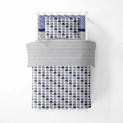 Bacati - Elephants Blue/Navy/Gray 4 Pc Toddler Bedding Set -Baby Products GUEST 996f3707 bb9d 4f36 8c72 07af8887ebc1