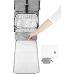 Babymoov Sancy Diaper Bag Backpack, Unisex Back Pack With Heavy Duty Roll-Top Closure, Large Insulated Compartment, Changing Pad & Accessories 9 Babymoov Sancy Diaper Bag Backpack, Unisex Back Pack With Heavy Duty Roll-Top Closure, Large Insulated Compartment, Changing Pad & Accessories -Baby Products GUEST 9c990ea3 4916 4530 88bf 572251dff3b3