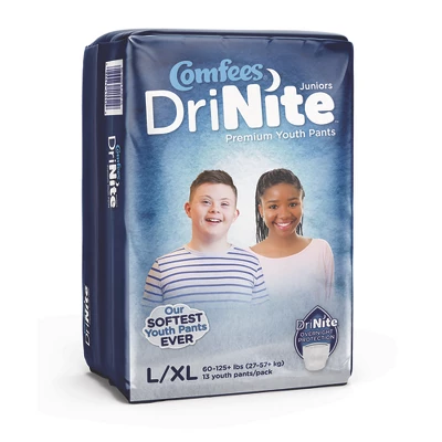 Comfees DriNite Juniors Youth Absorbent Underwear Large / X-Large 2 Comfees DriNite Juniors Youth Absorbent Underwear Large / X-Large - Image 2