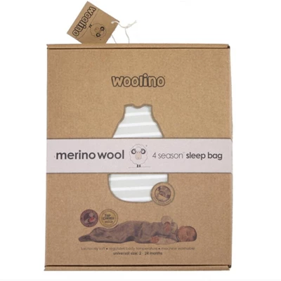 Woolino 4 Season Ultimate Baby Swaddle Wrap, Merino Wool, 2 Months - 2 Years, Birch Gray 2 Woolino 4 Season Ultimate Baby Swaddle Wrap, Merino Wool, 2 Months - 2 Years, Birch Gray - Image 2