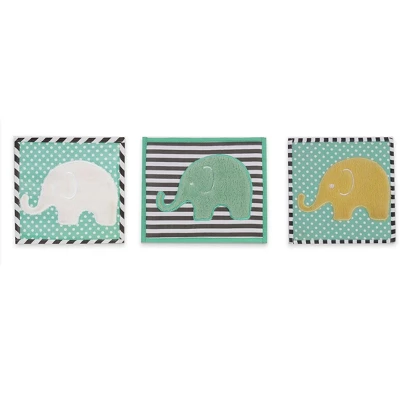 Bacati - Elephants Mint/Yellow/Gray 10 Pc Crib Bedding Set With 2 Crib Fitted Sheets 9 Bacati - Elephants Mint/Yellow/Gray 10 Pc Crib Bedding Set With 2 Crib Fitted Sheets - Image 9
