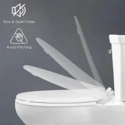 Toddlers & Adult Round Toilet Seat With Built-in Potty Training Seat Slow-Close -Baby Products GUEST aaffd1ea 1441 4822 a7b2 6de2eaacea1d