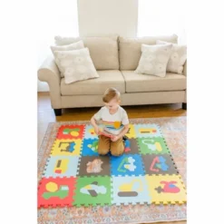 Tadpoles 16 Tiles Transportation Playmat For Kids | 16 Interlocking Tiles | Safe & Durable | Total Floor Coverage 50 X 50 | Ages 3 & Up | Multicolor 5 Tadpoles 16 Tiles Transportation Playmat For Kids | 16 Interlocking Tiles | Safe & Durable | Total Floor Coverage 50 X 50 | Ages 3 & Up | Multicolor -Baby Products GUEST ae00bd1e f3c5 4592 958c 4c32ef05ffa5