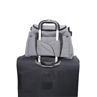 Gray And Black Multi-Compartment Diaper Bag With Changing Pad 5 Gray And Black Multi-Compartment Diaper Bag With Changing Pad - Image 5