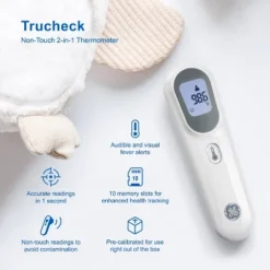 GE Truvitals Digital Forehead Thermometer For Adults, Kids And Babies, Non-Contact Temperature Scanner, Instant Reading, Fever Alert (TM3000) -Baby Products GUEST b5321b4a c9d4 4cbc b62e cabf54ae6973