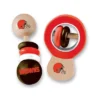Baby Fanatic Wood Rattle 2 Pack - NFL Cleveland Browns Baby Toy Set