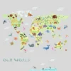 RoomMates Kids' World Map Peel And Stick Giant Wall Decal