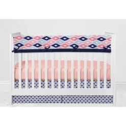 Bacati - Emma Coral Mint Navy 6 Pc Crib Bedding Set With Long Rail Guard Cover 13 Bacati - Emma Coral Mint Navy 6 Pc Crib Bedding Set With Long Rail Guard Cover -Baby Products GUEST bb49e551 7549 4b7f b251 14d58e843cff