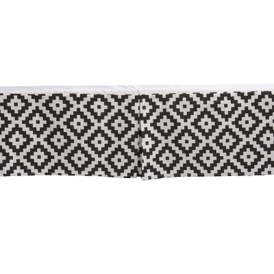 Bacati - Love Black/white Diamond Crib/Toddler Bed Skirt 2 Bacati - Love Black/white Diamond Crib/Toddler Bed Skirt - Image 2