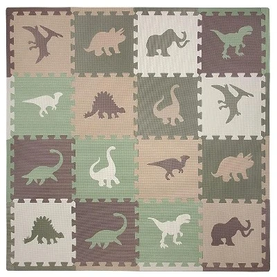 Tadpoles Dinosaur Foam Playmats For Kids |16 Interlocking Foam Mats | Total Floor Coverage 50 X 50 6 Tadpoles Dinosaur Foam Playmats For Kids |16 Interlocking Foam Mats | Total Floor Coverage 50 X 50 - Image 6