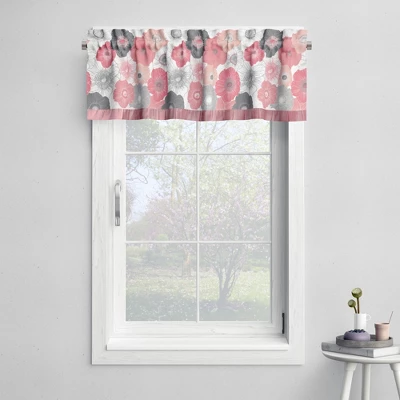 Bacati - Watercolor Floral Coral Gray 6 Pc Girls Crib Bedding Set With Long Rail Guard Cover 8 Bacati - Watercolor Floral Coral Gray 6 Pc Girls Crib Bedding Set With Long Rail Guard Cover - Image 8