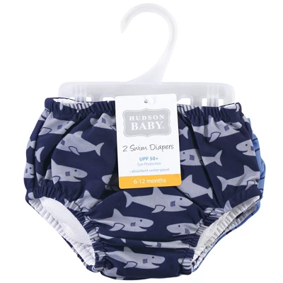 Hudson Baby Infant And Toddler Boy Swim Diapers, Sharks 1 Hudson Baby Infant And Toddler Boy Swim Diapers, Sharks