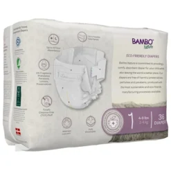 Bambo Nature Baby Baby Diaper Size 1, 4 To 9 Lbs. 1000016923, 108 Ct