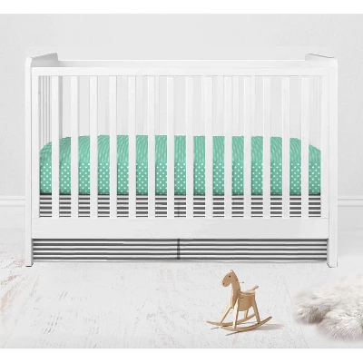 Bacati - Elephants Mint/Yellow/Gray 10 Pc Crib Bedding Set With 2 Crib Fitted Sheets 6 Bacati - Elephants Mint/Yellow/Gray 10 Pc Crib Bedding Set With 2 Crib Fitted Sheets - Image 6
