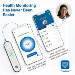 GE Truvitals Wireless Digital Forehead Thermometer For Adults, Kids And Babies, No Touch Instant Reading, LCD Screen & Tracking App (TM4000) -Baby Products GUEST ccc6260f ee18 4d76 a94a d52837e0f740