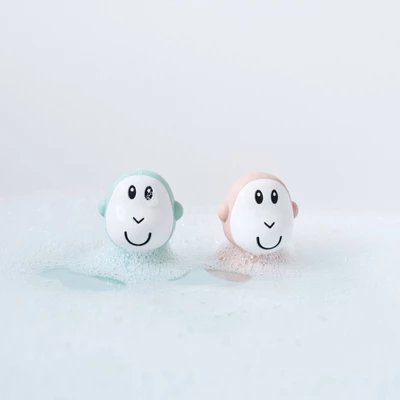 Matchstick Monkey Wobblers - Mint Green & Dusty Pink 2 Matchstick Monkey Wobblers - Mint Green & Dusty Pink - Image 2