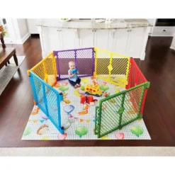 Toddleroo By North States Superyard Colorplay 6 Panel Freestanding Gate -Baby Products GUEST d54facce b5b8 4a5f 9fa0 e979352e76ae