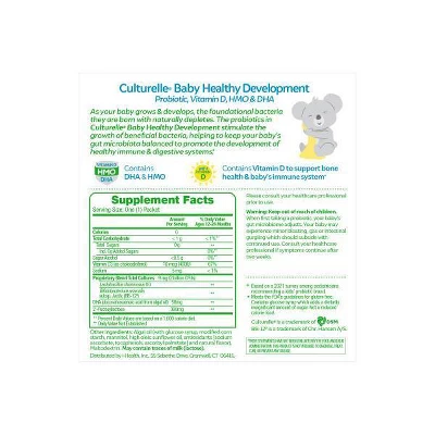 Culturelle Baby Healthy Development Probiotic Vitamin D, HMO & DHA Packets - 30ct 3 Culturelle Baby Healthy Development Probiotic Vitamin D, HMO & DHA Packets - 30ct - Image 3