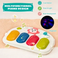 Costway Baby Gym Play Mat Kick & Play Piano Gym Mat Activity Center For Infants Pink -Baby Products GUEST d709548d 6779 43d2 89b1 ad98a037ff7a
