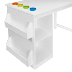 Kids' Art Activity Table With Storage And 2 Bonus Magnetic Display Bars White - RiverRidge Home -Baby Products GUEST da6f033e 0a6e 47b5 bbed b4b2697e8013
