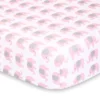 The Peanutshell Fitted Crib Sheets - Elephant And Pink Hearts - 2pk