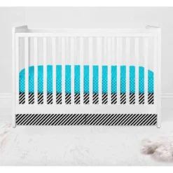 Bacati - Love Aztec Print Black Turquoise 10 Pc Crib Bedding Set With Long Rail Guard Cover 16 Bacati - Love Aztec Print Black Turquoise 10 Pc Crib Bedding Set With Long Rail Guard Cover -Baby Products GUEST ed0e2871 4931 4987 9b36 b972b429d62e