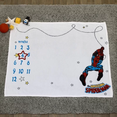 Marvel Amazing Spider-Man Super Soft Milestone Baby Blanket 5 Marvel Amazing Spider-Man Super Soft Milestone Baby Blanket - Image 5