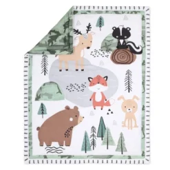 The Peanutshell Woodland Camo Baby Crib Bedding Set - Green/White - 3pc -Baby Products GUEST f4f2b4af 8284 45bc b670 b6b6d80384cd