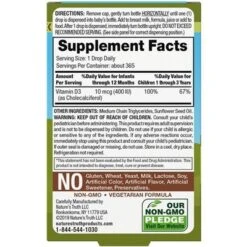 Nature's Truth Vitamin D Drops For Infants And Kids 400 IU | 9.2 ML