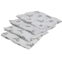 Bacati - Happy Monkeys Pink/Lilac/Gray Girls Muslin Swaddling Blankets Set Of 4 -Baby Products GUEST f71ca53e 9150 4886 acf8 38931fbf86fb