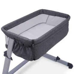 Simmons Kids' Dream Bedside Baby Bassinet Sleeper With Breathable Mesh And Adjustable Heights - Lightweight Portable Crib - Gray -Baby Products GUEST f85179a9 19f9 4d76 b7b6 a642575ddddb