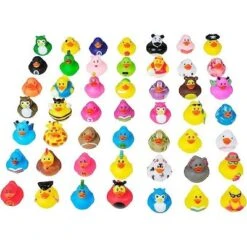 Kicko 2" Assorted Rubber Ducks For Sensory Play, 25 Pack