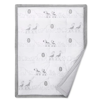 Crib Bedding Set Two By Two 4pc - Cloud Island™ Gray 1 Crib Bedding Set Two By Two 4pc - Cloud Island™ Gray