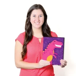 Big Dot Of Happiness Roar Dinosaur Girl - Dino Mite T-Rex Nursery Wall Art And Kids Room Decorations - Gift Ideas - 7.5 X 10 Inches - Set Of 3 Prints -Baby Products GUEST fb490b4e d611 4326 8b79 54f15667fbac