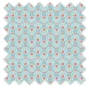Bacati - Sophia Paisley Aqua/Coral Floret Crib/Toddler Bed Skirt