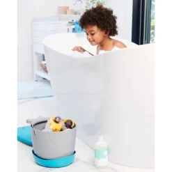 Skip Hop Moby Stowaway Bath Toy Bucket - Gray -Baby Products GUEST fdba1cf4 3e43 42da 8289 fd95af00e8f3