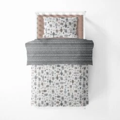 Bacati - Owls In The Woods Beige/Gray 4 Pc Toddler Bedding Set 9 Bacati - Owls In The Woods Beige/Gray 4 Pc Toddler Bedding Set -Baby Products GUEST ff9315ce 4dcb 43f0 9f8e c676a188150c